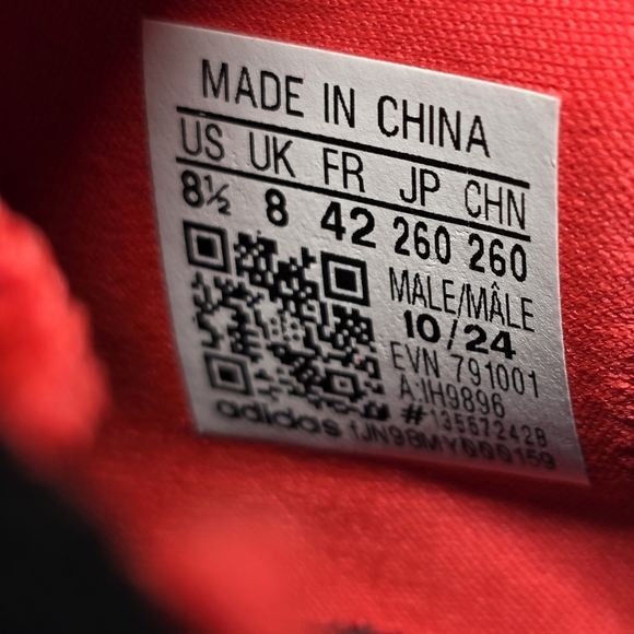 adidas Adizero ZG BOA Spikeless Golf Shoes White Red IH9896 Men's Size 8.5 New - Picture 13 of 13